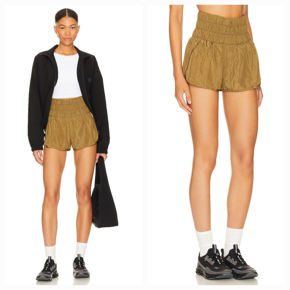 FP Movement Free People Women's Shorts The Way Home Gold Running Size S Boho